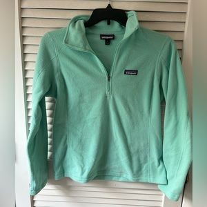 Patagonia teal 1/4 zip fleece size medium